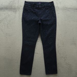 NYDJ Jeans Women's Size 8 Blue Mid-Rise Legging Denim 30" Inseam Stretch